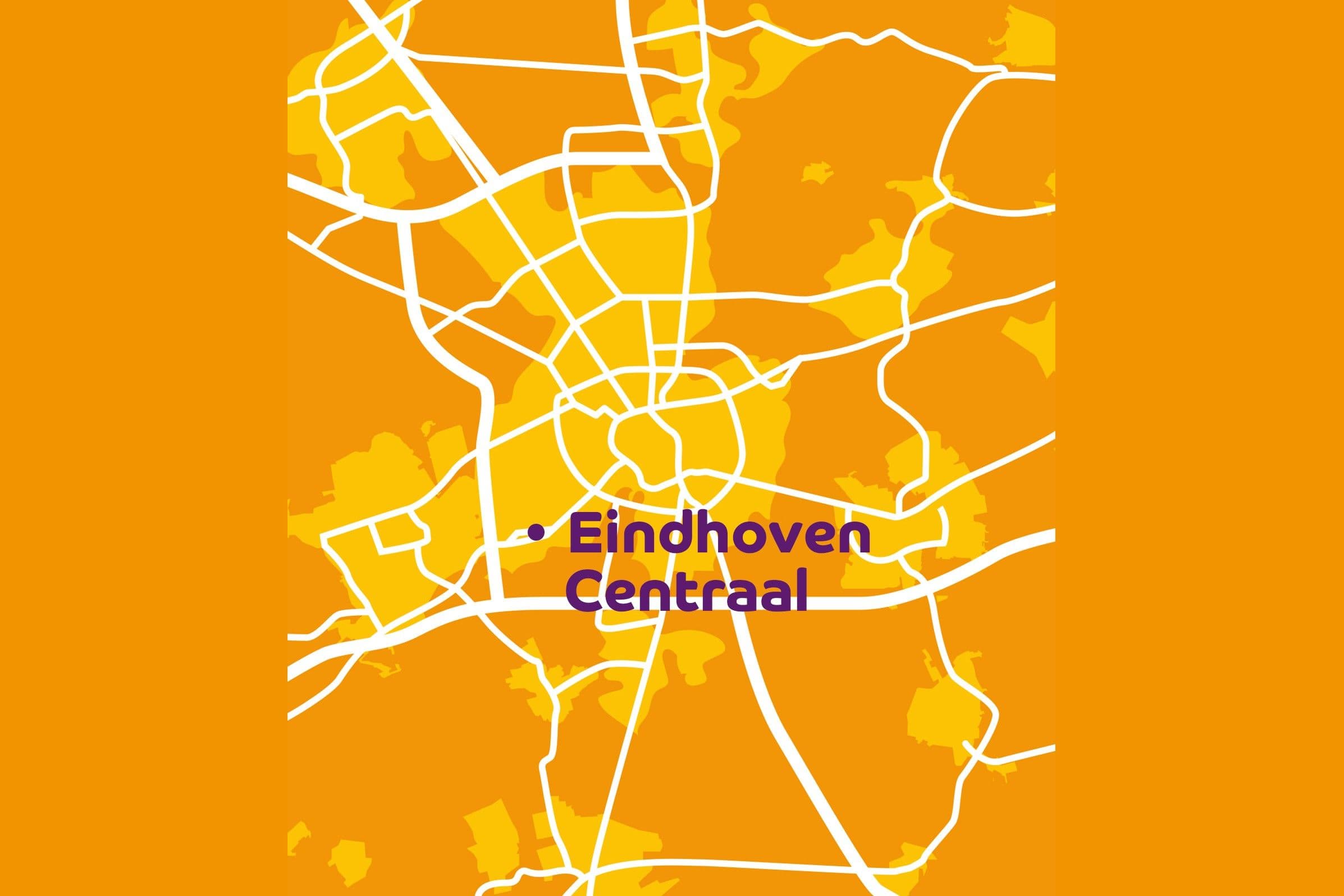 Kaartje locatie Eindhoven Centraal