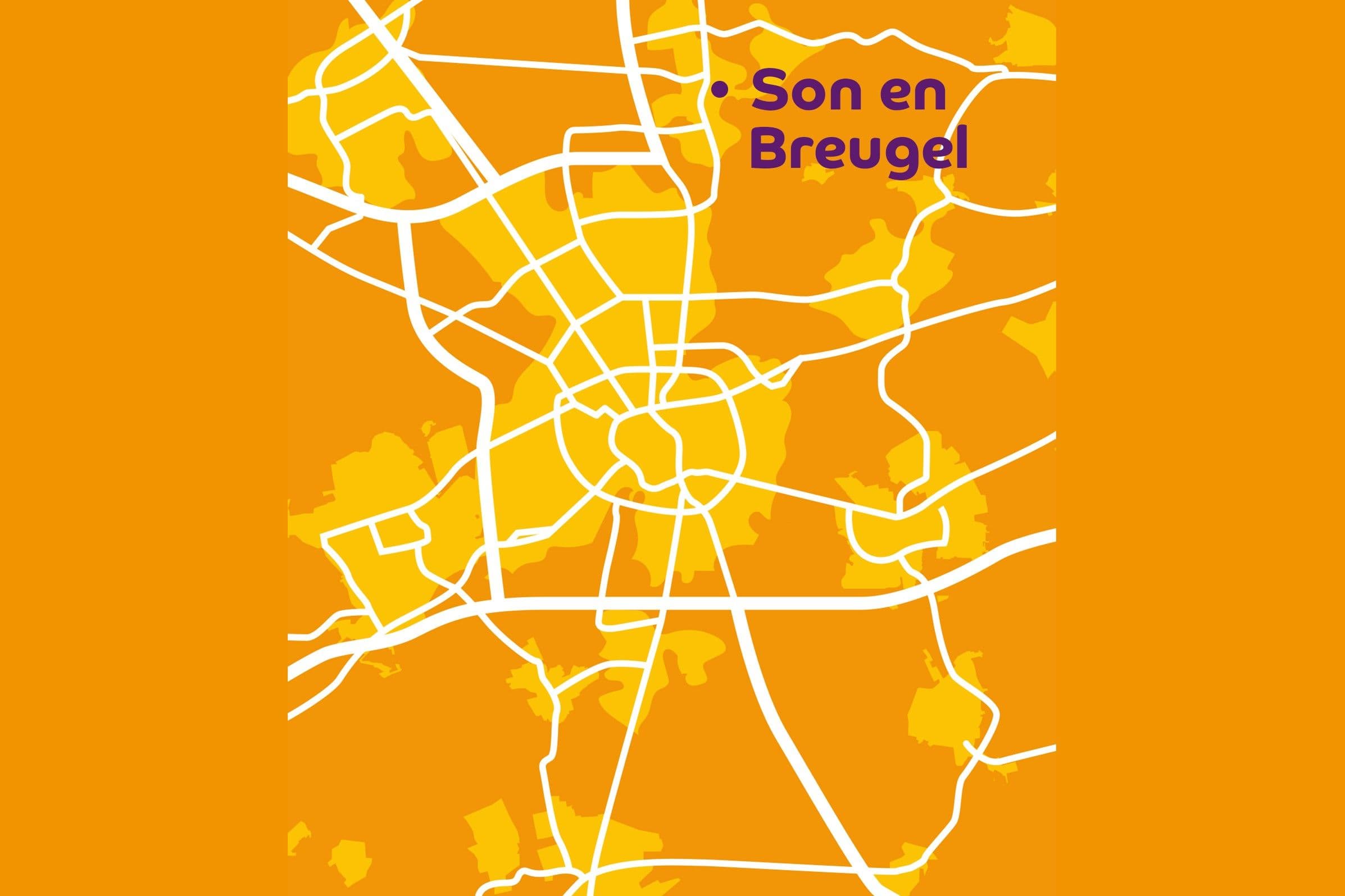 Kaartje locatie Son en Breugel